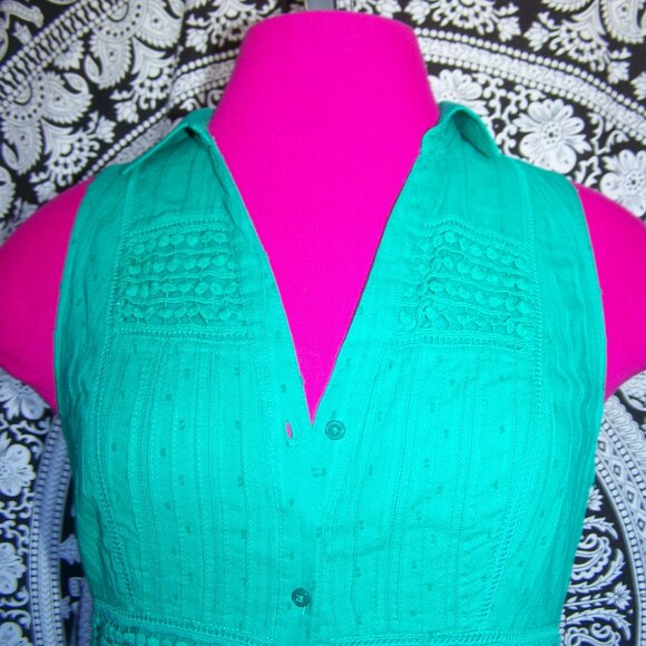 Maeve Anthropologie Sleeveless Button Down Dress Sz 4 - Picture 3 of 13